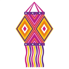 Diwali Decoration Kandeel Transparent Sticker